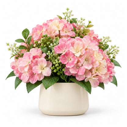 Pink Hydrangea Arrangement with Pot