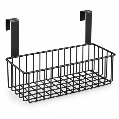 Black Double-Hook Flat Basket