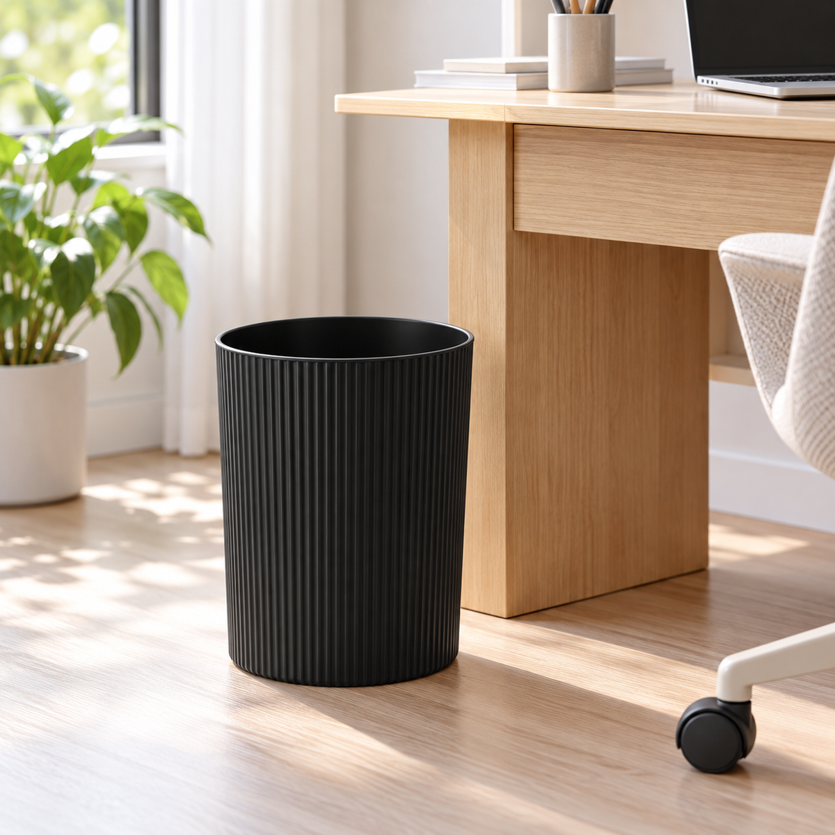 Black Large Waste Bin